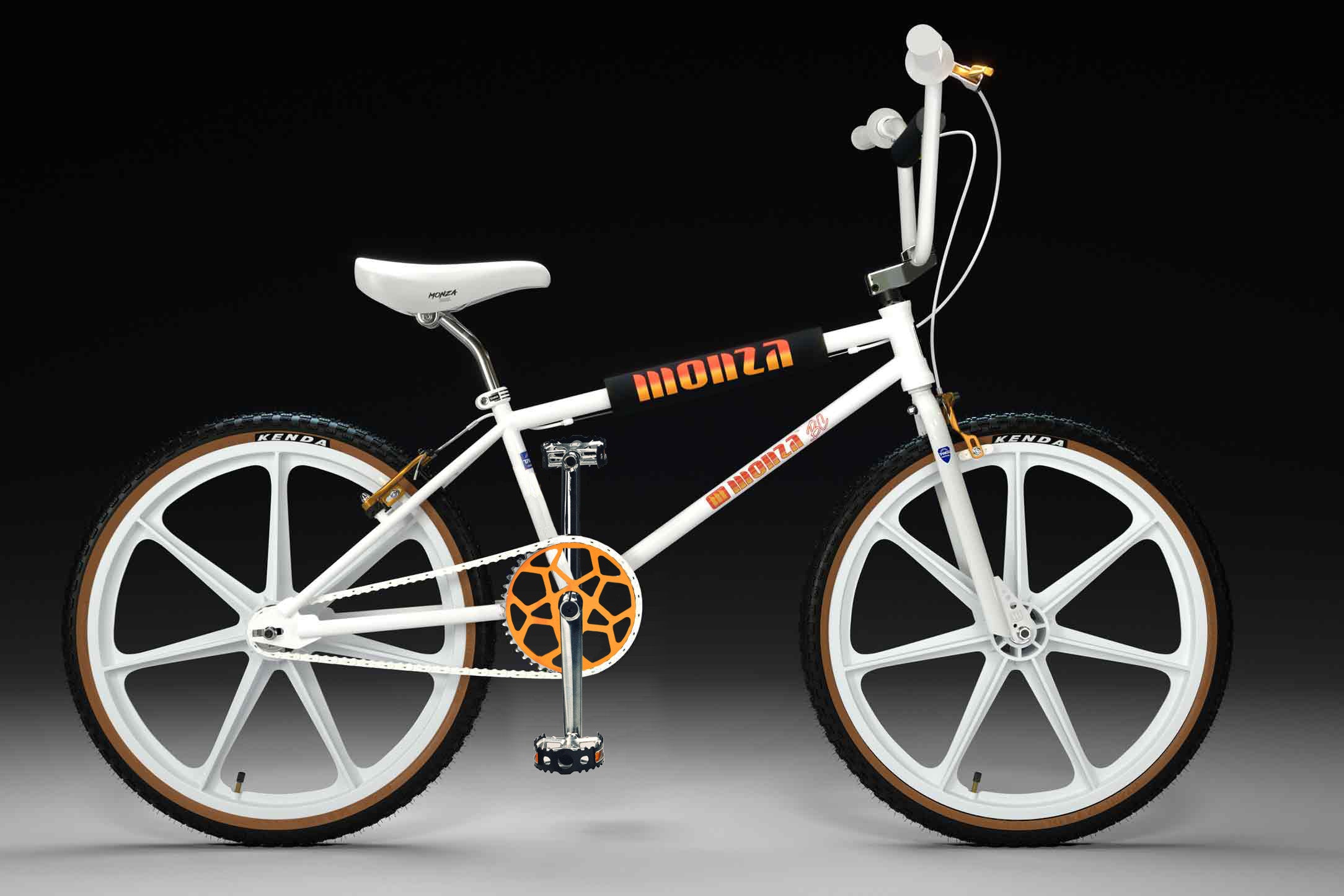 24" Monza BMX WHITE  with Skyway White