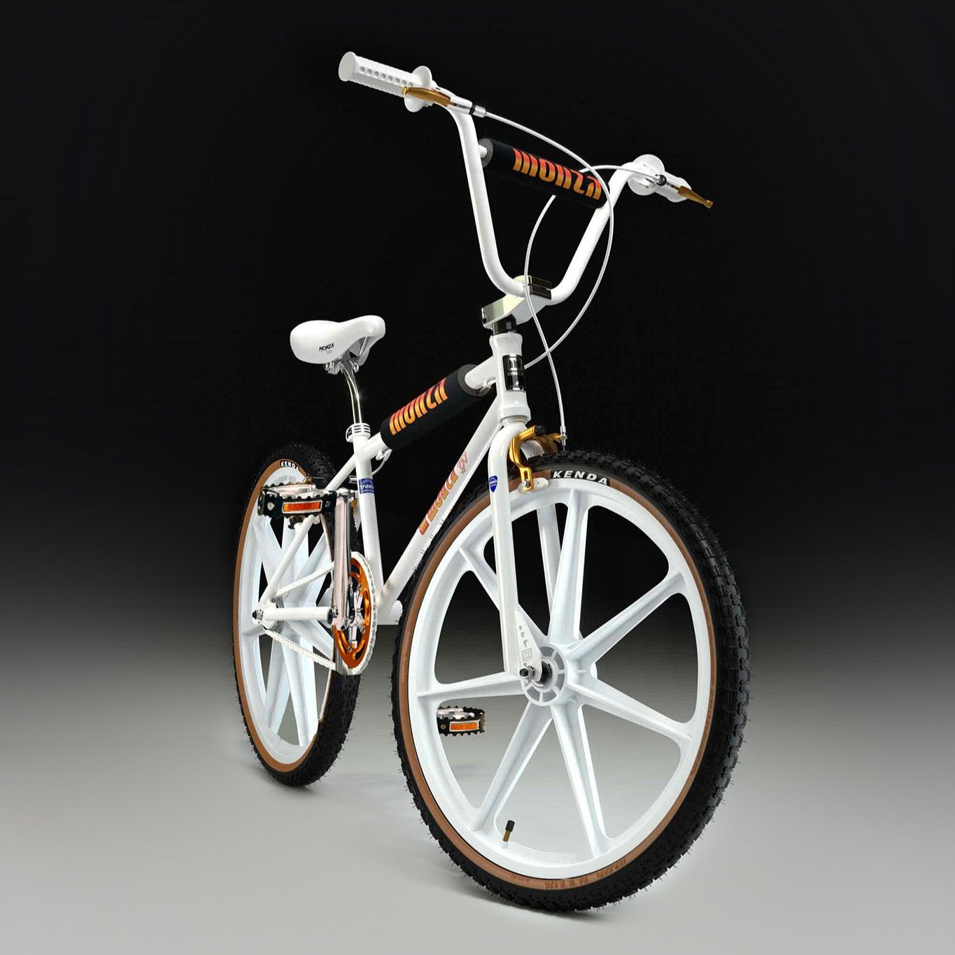 24" Monza BMX WHITE  with Skyway White