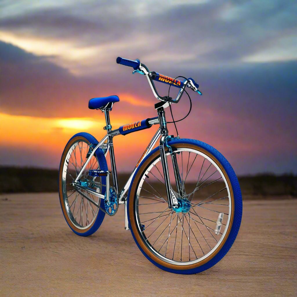 Blue chrome fashion bike