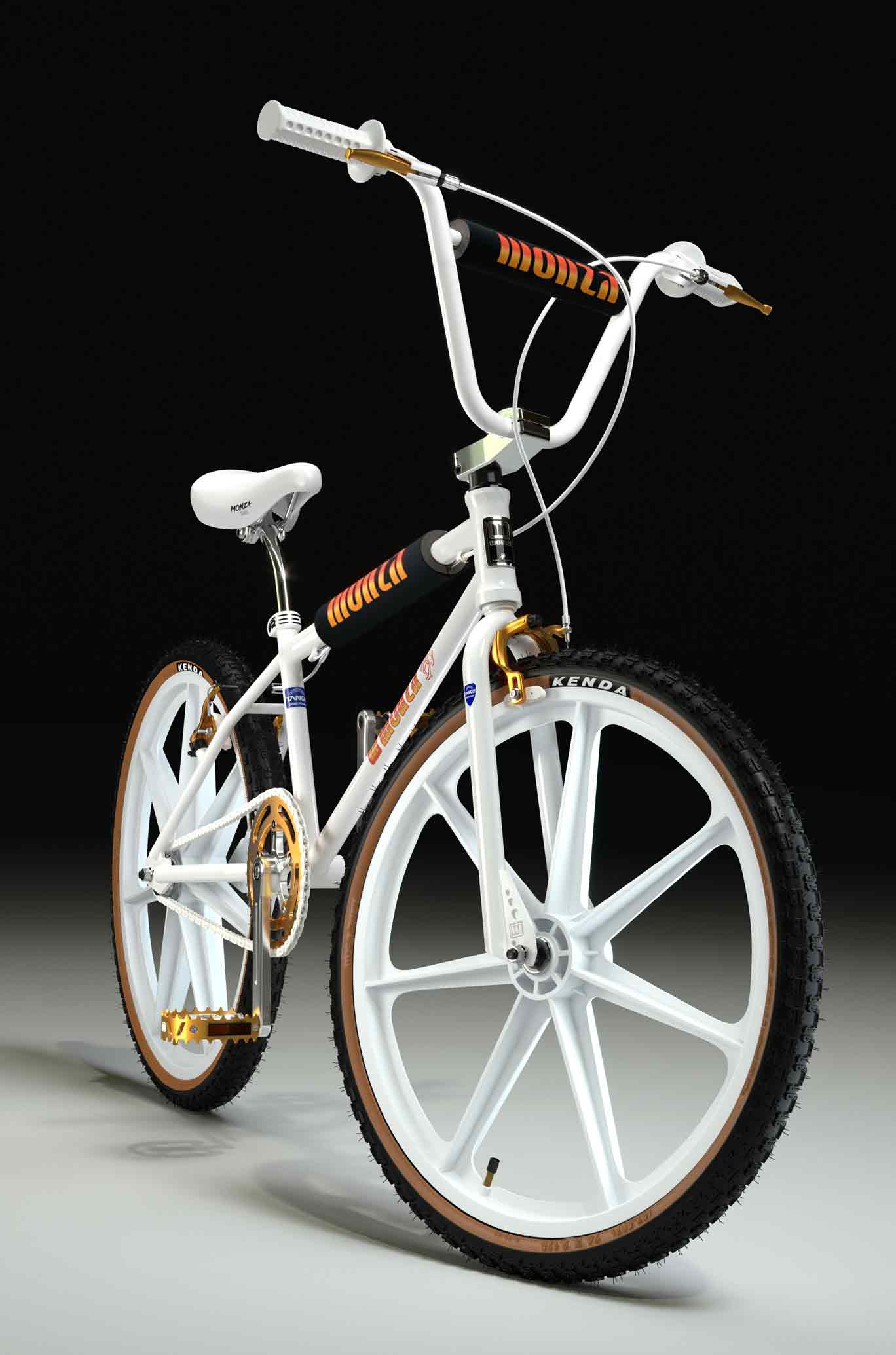 All white shop bmx bike